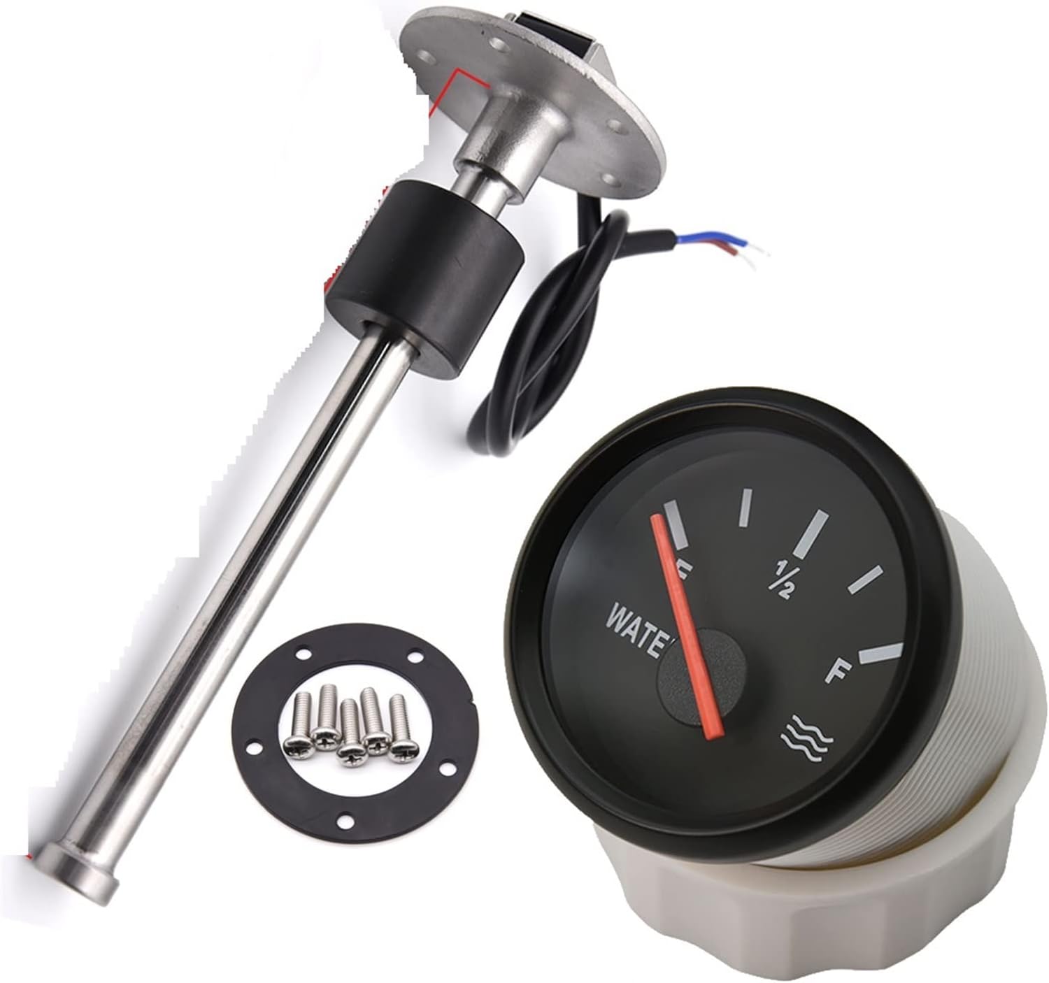 CODOUX Tank-Füllstandsanzeige 52 mm Rotlicht-Wasserstandsanzeige mit ...